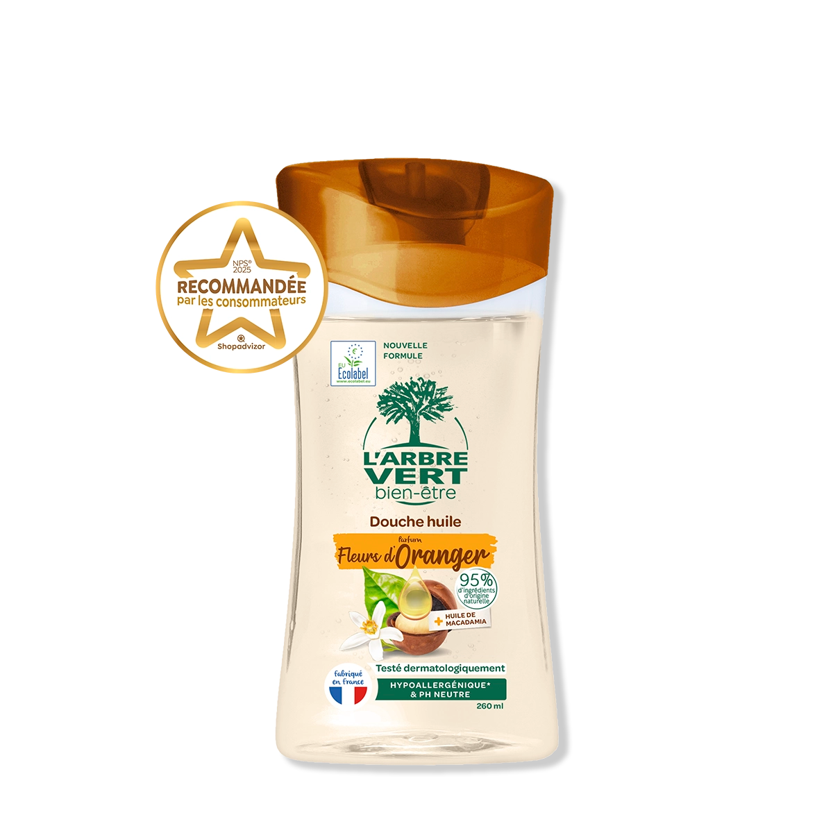 arbre-vert-douche-huile-fleurs-d-oranger-macadamia-260-ml image 1