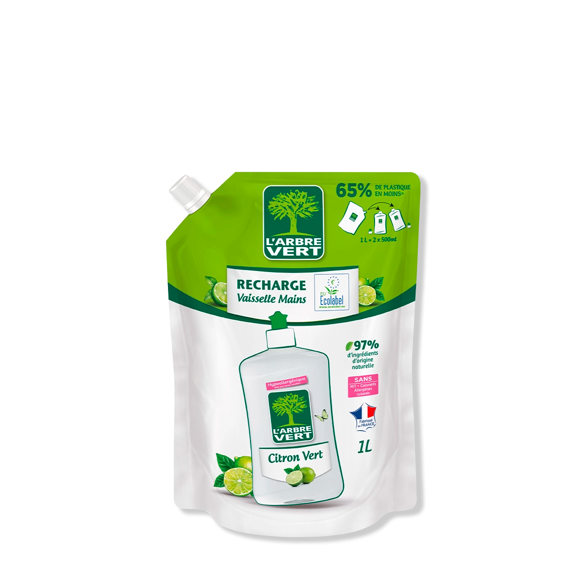 arbre-vert-vaisselle-recharge-liquide-citron-vert-1-l image 1