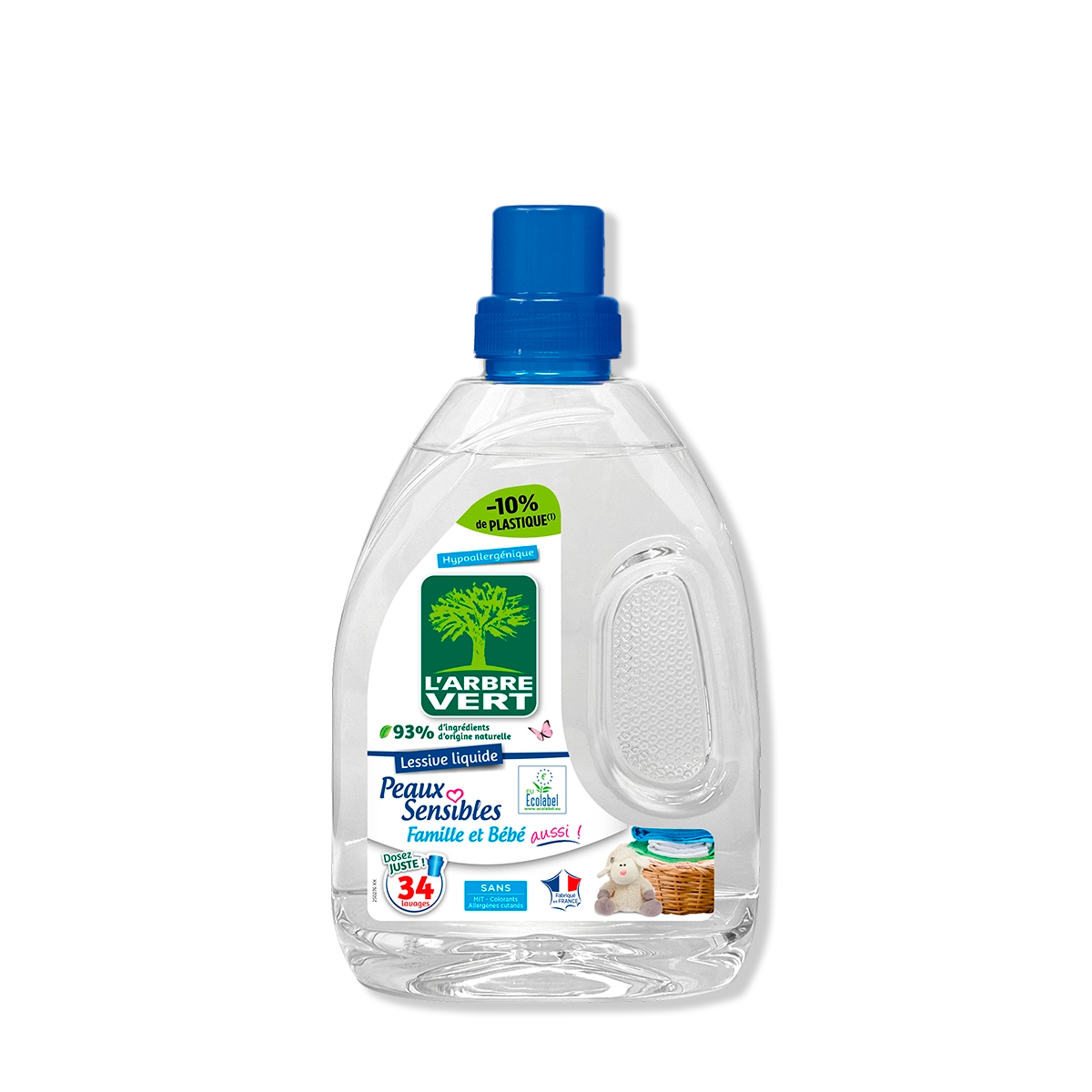 arbre-vert-peaux-sensibles-lessive-liquide-1-53-l-transparente image 1