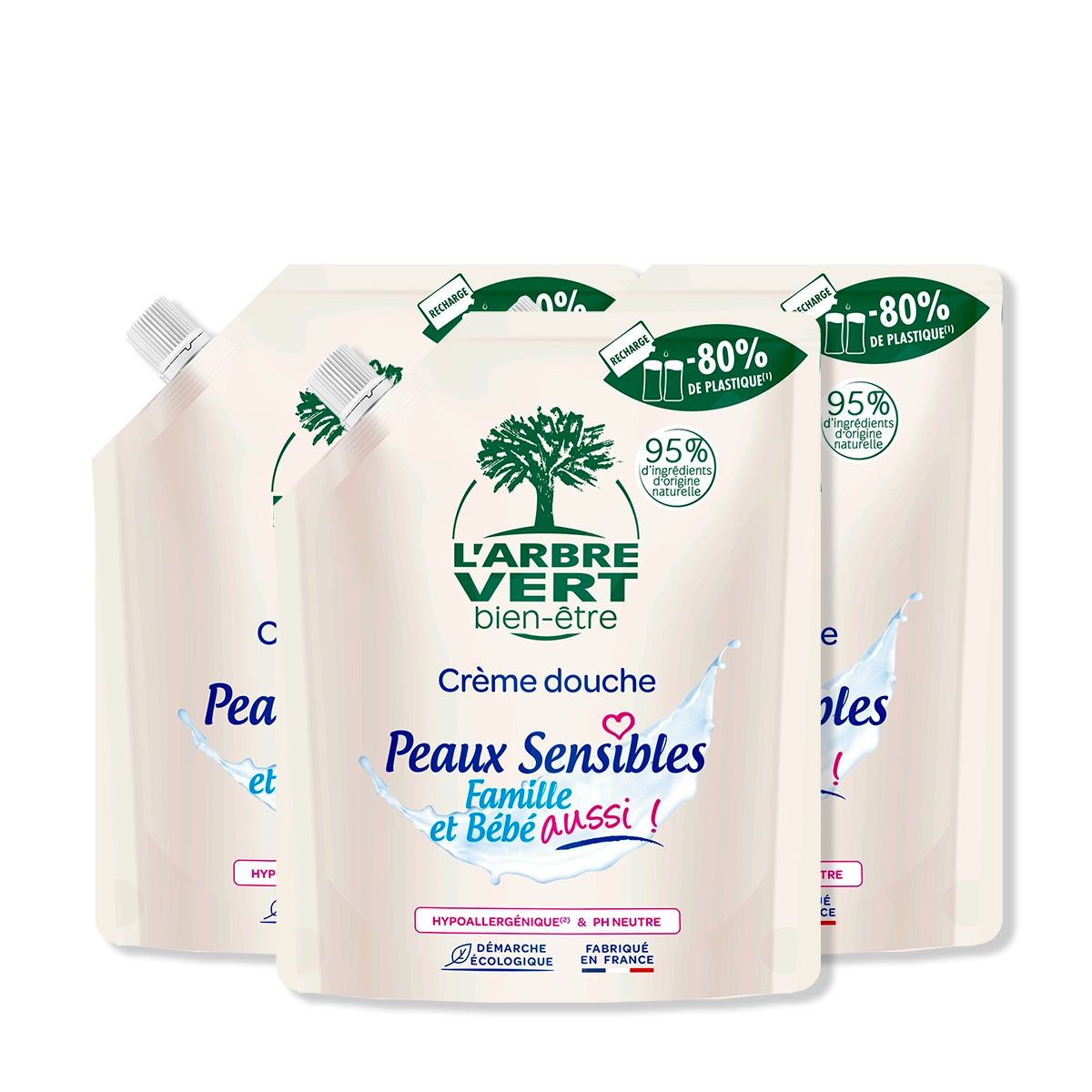 arbre-vert-peaux-sensibles-cr-me-douche-lot-3-x-500-ml image 1