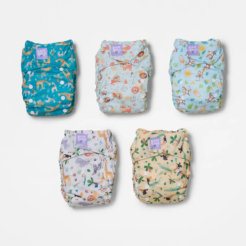 bambino-mio-revolutionary-couche-lavable-royaume-animal-lot-5-taille-unique image 1