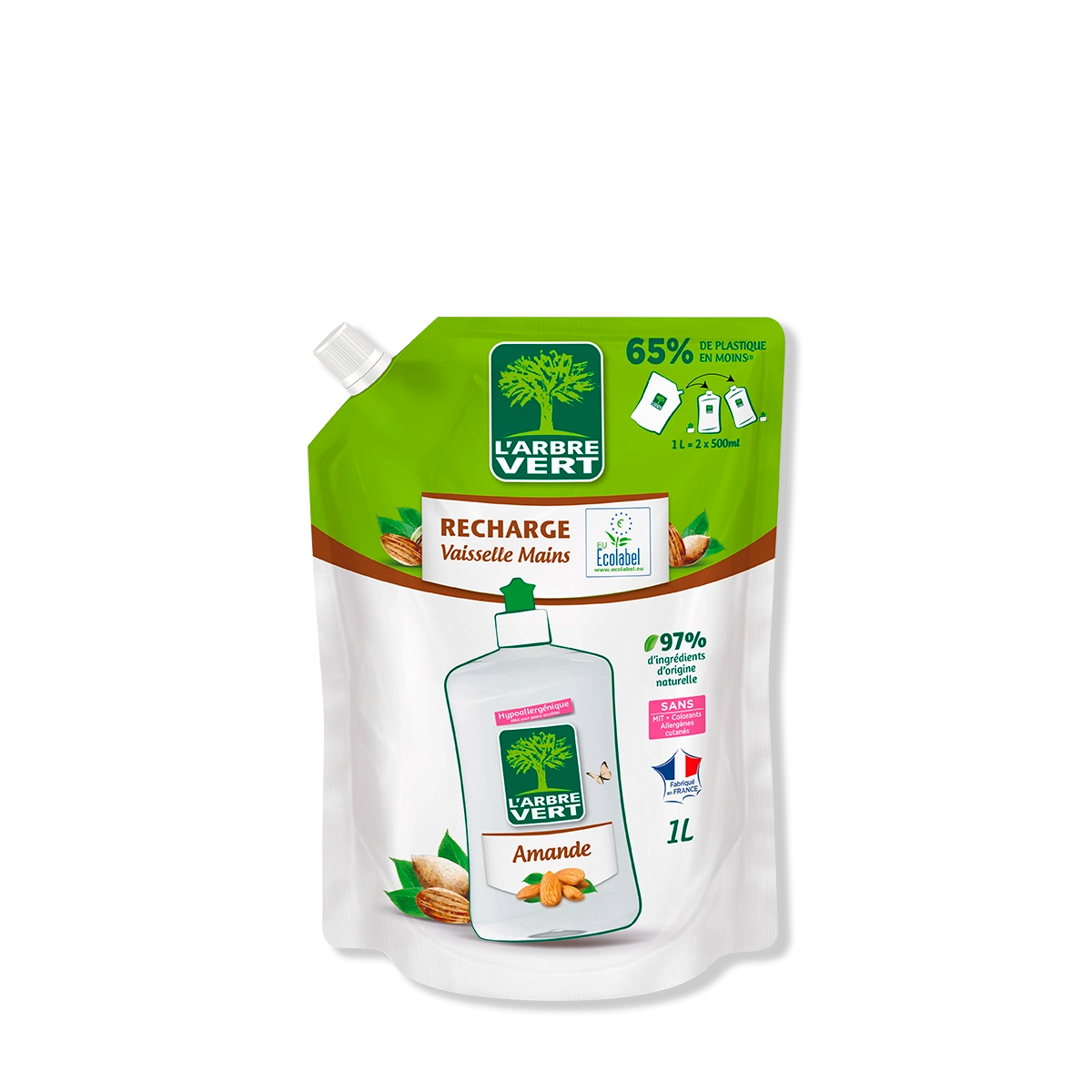 arbre-vert-vaisselle-recharge-amande-1l-parfum-e image 1