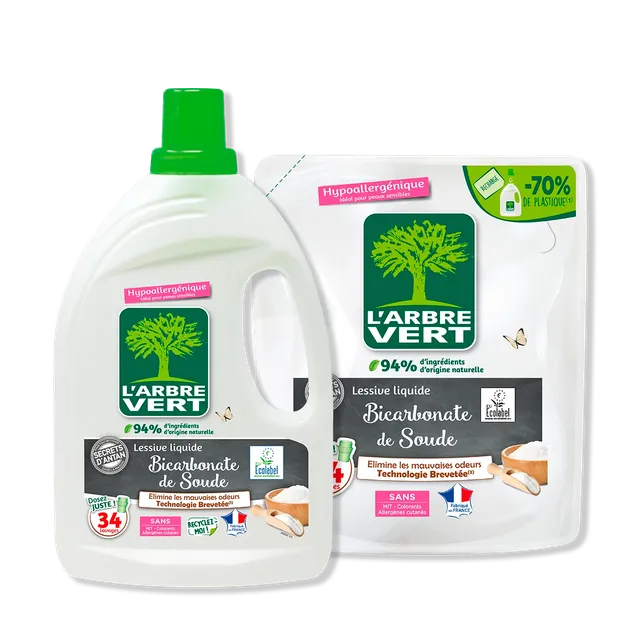 arbre-vert-pack-lessive-bicarbonate-lessive-liquide-2-x-1-53-l image 1