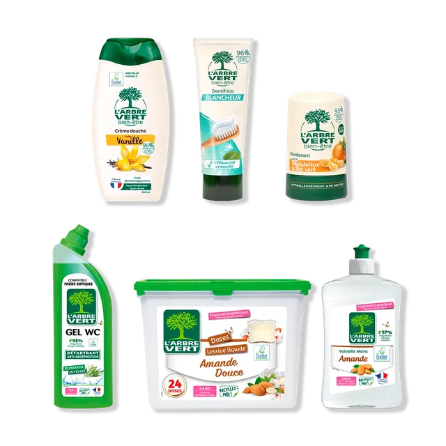 arbre-vert-pack-etudiant-lot-6-produits-amande-vanille image 1