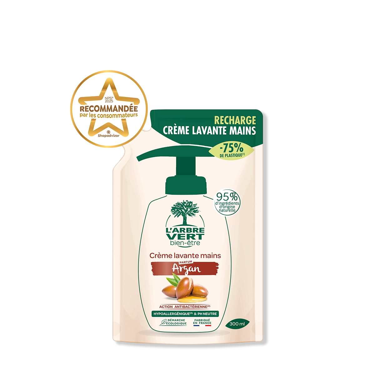 arbre-vert-hygi-ne-du-corps-recharge-savon-mains-argan-300-ml image 1