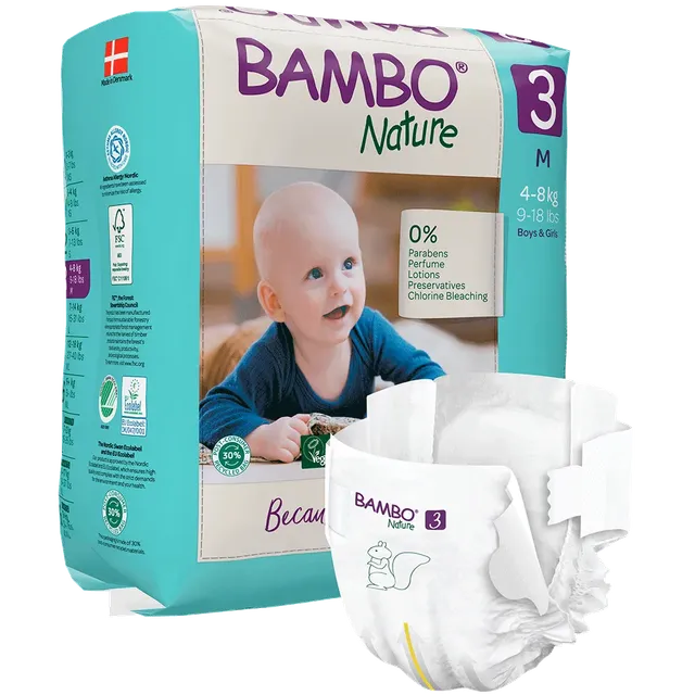 bambo-nature-diapers-couches-taille-3-4-8-kg-28-pcs-sans-parfum image 1
