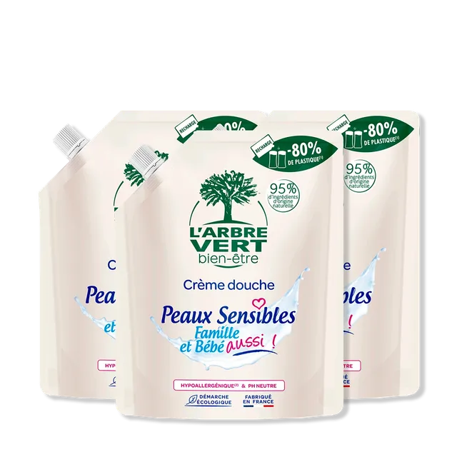 arbre-vert-peaux-sensibles-cr-me-douche-lot-3-x-500-ml image 1