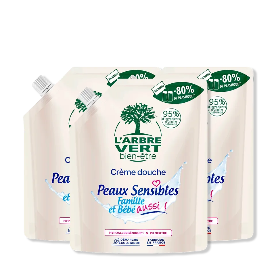 arbre-vert-peaux-sensibles-cr-me-douche-lot-3-x-500-ml image 1