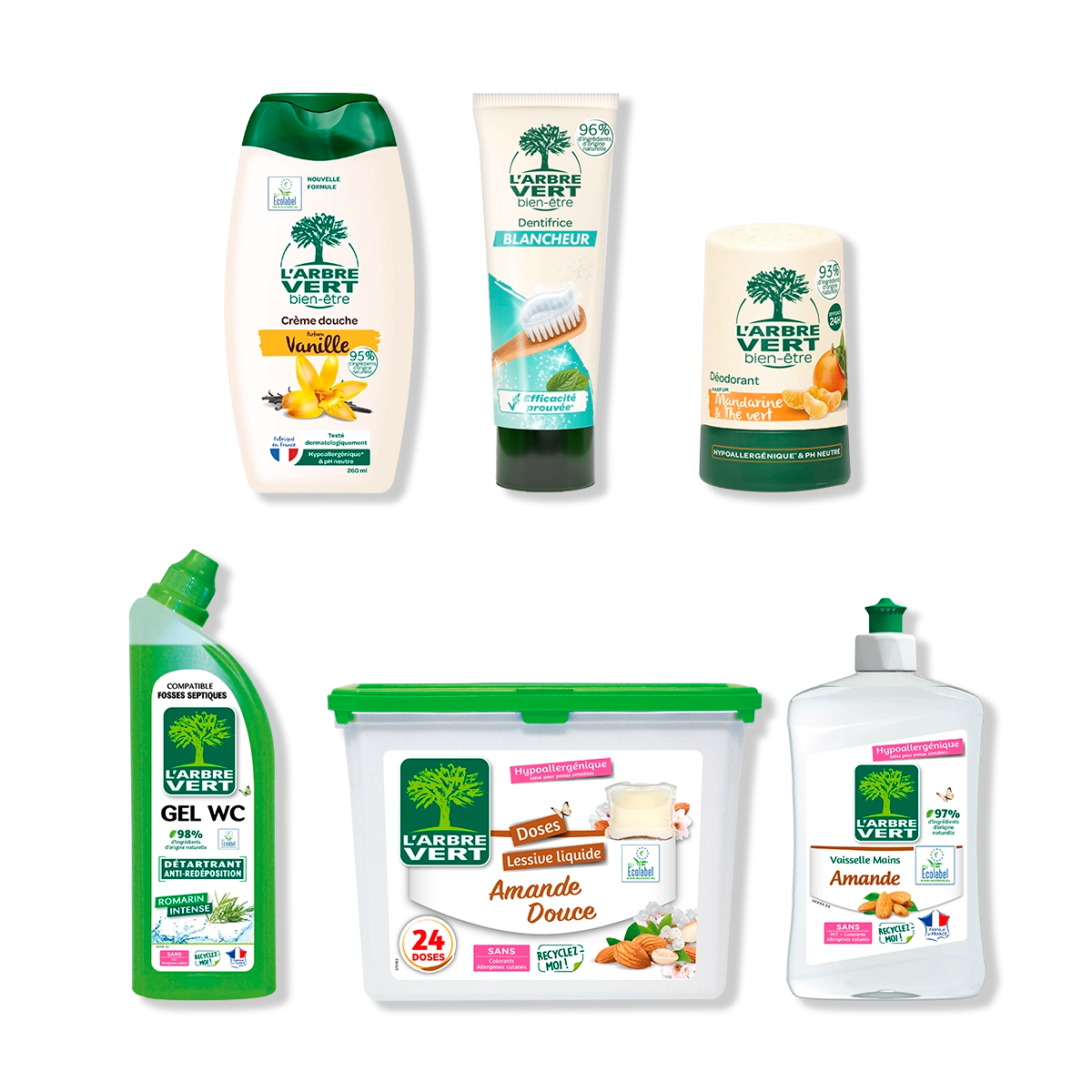 arbre-vert-pack-etudiant-lot-6-produits-amande-vanille image 1
