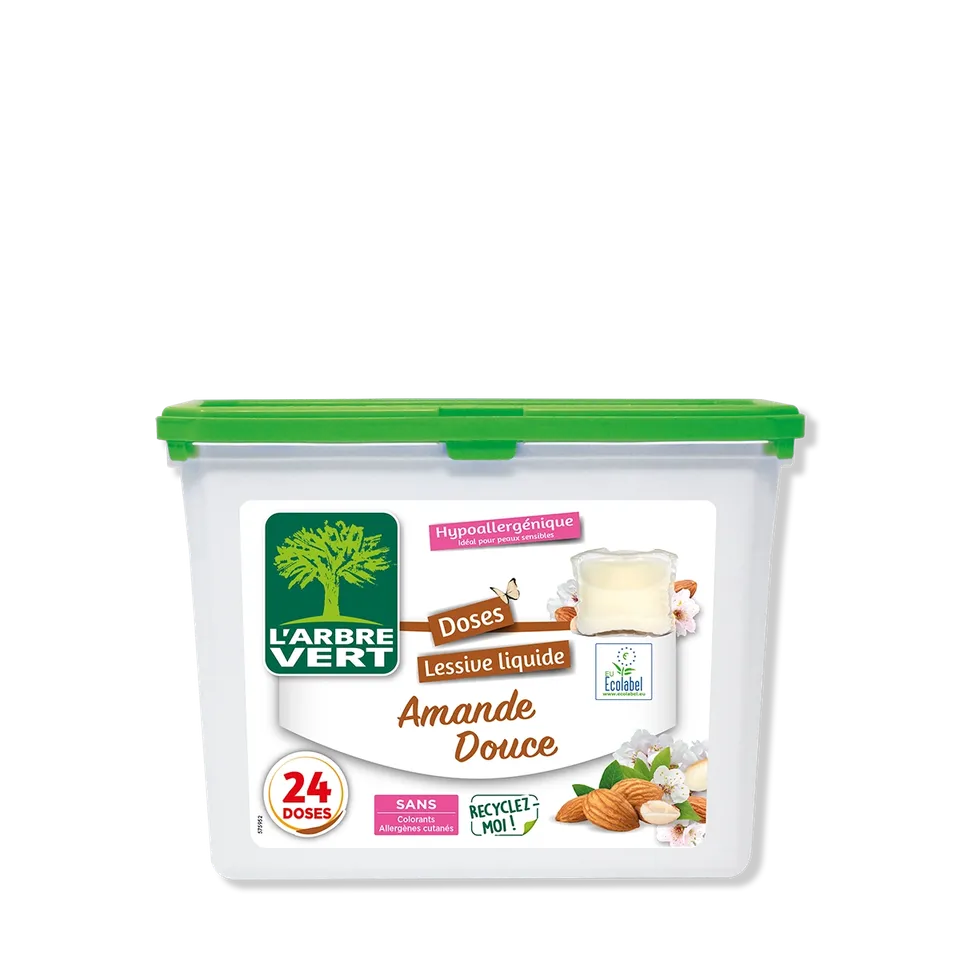 arbre-vert-soin-du-linge-doses-lessive-amande-douce-24-doses image 1