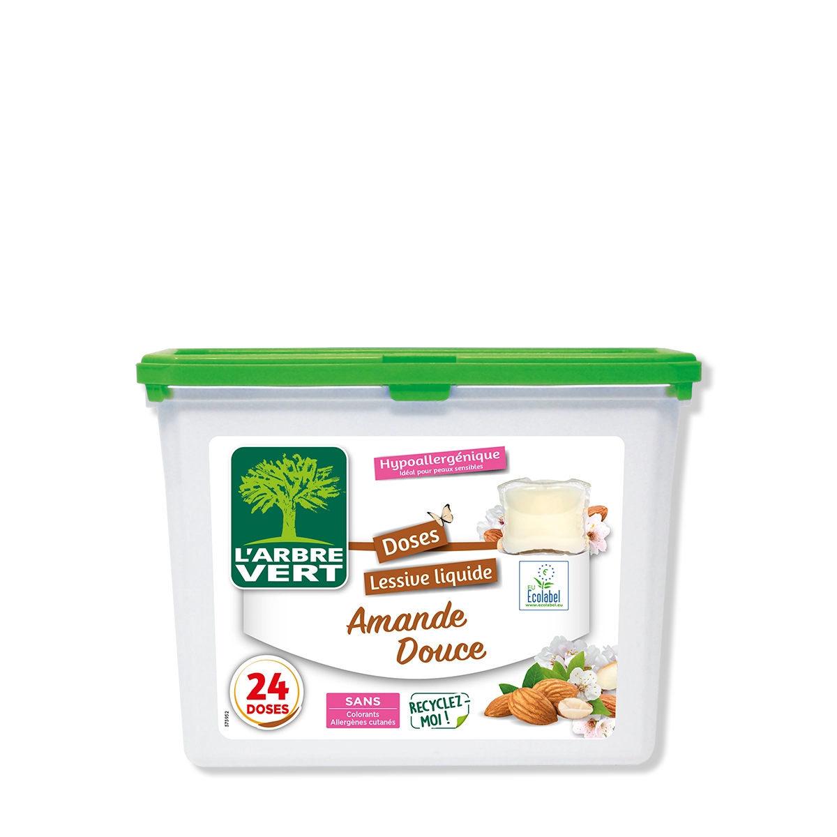 arbre-vert-soin-du-linge-doses-lessive-amande-douce-24-doses image 1