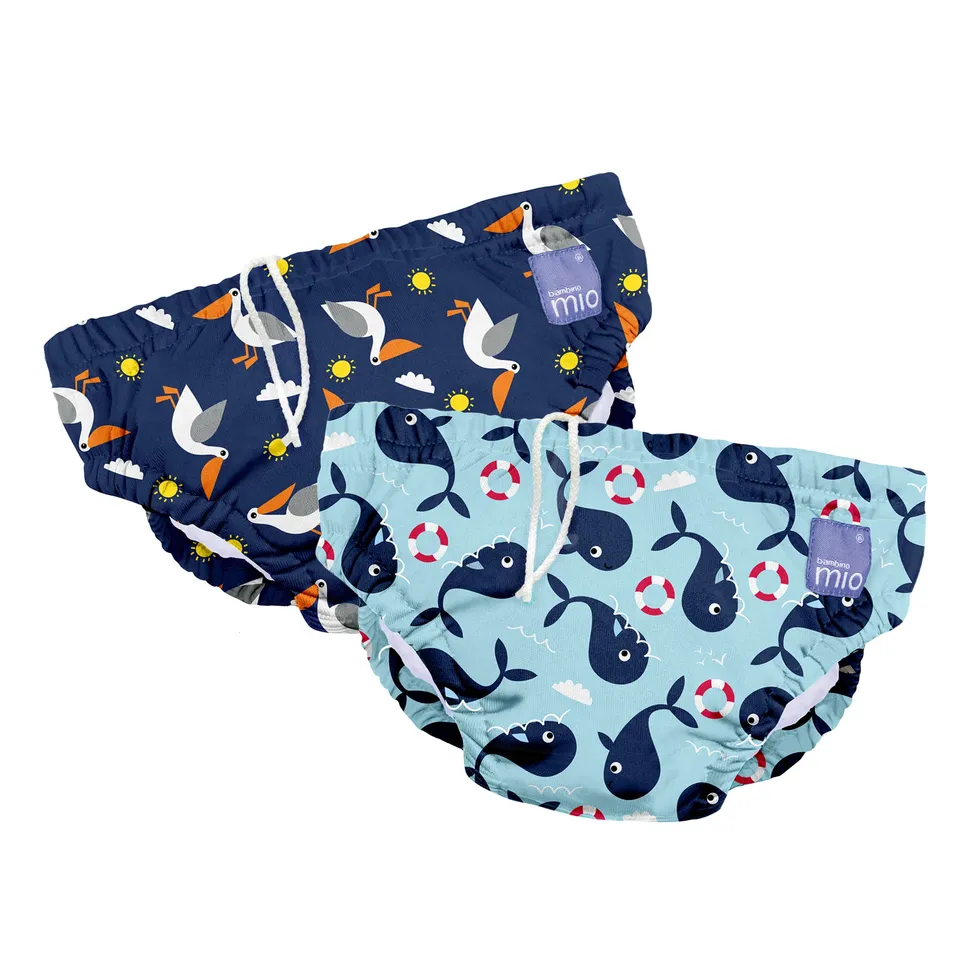 bambino-mio-couche-de-bain-lavable-baleine-et-p-lican-lot-de-2 image 1