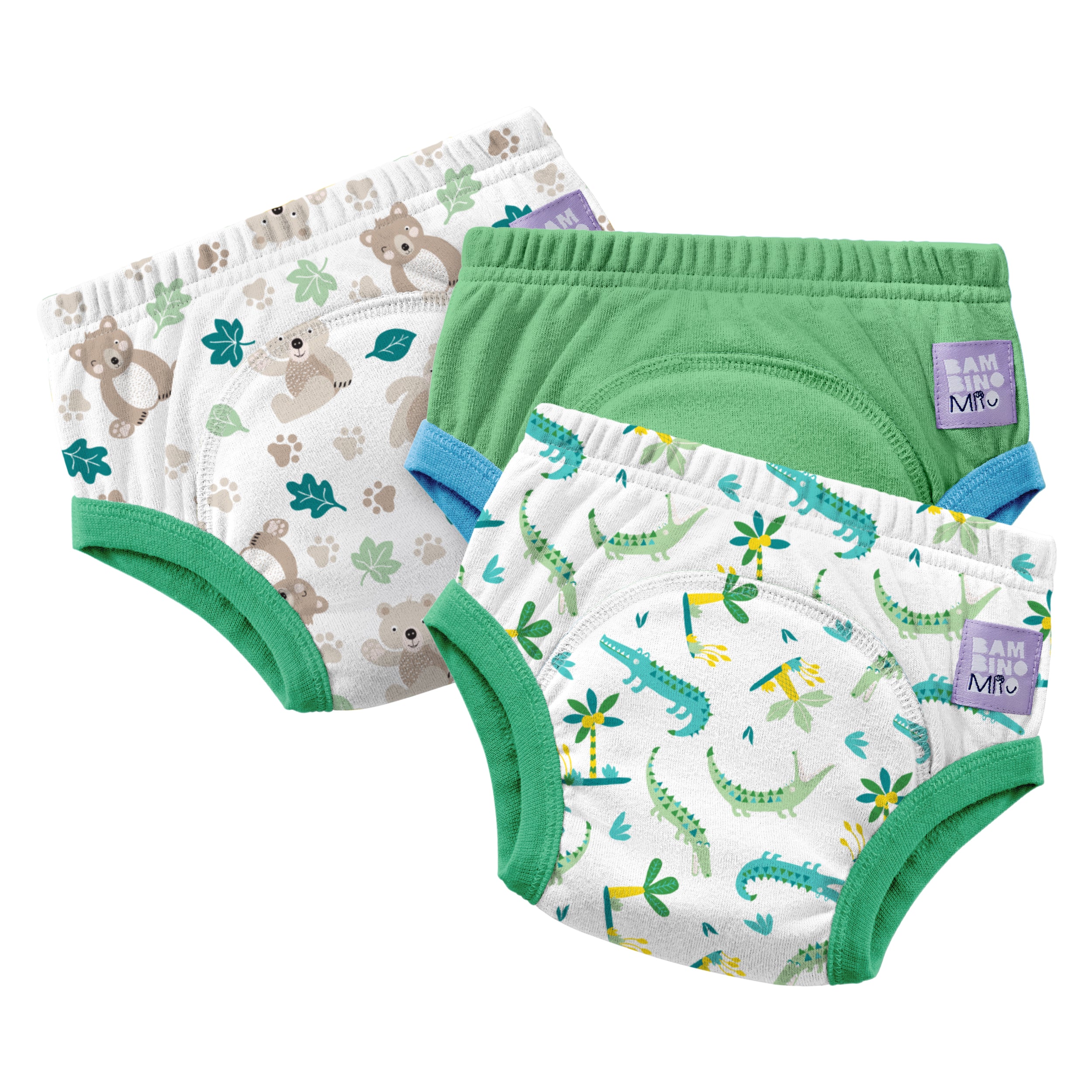 bambino-mio-elite-culotte-d-apprentissage-lavable-jungle-verte-lot-3 image 1