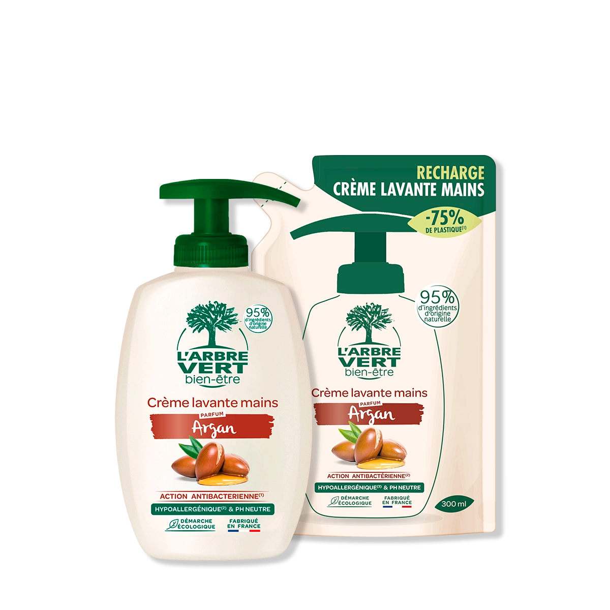 arbre-vert-pack-cr-me-lavante-mains-argan-2-x-300-ml image 1