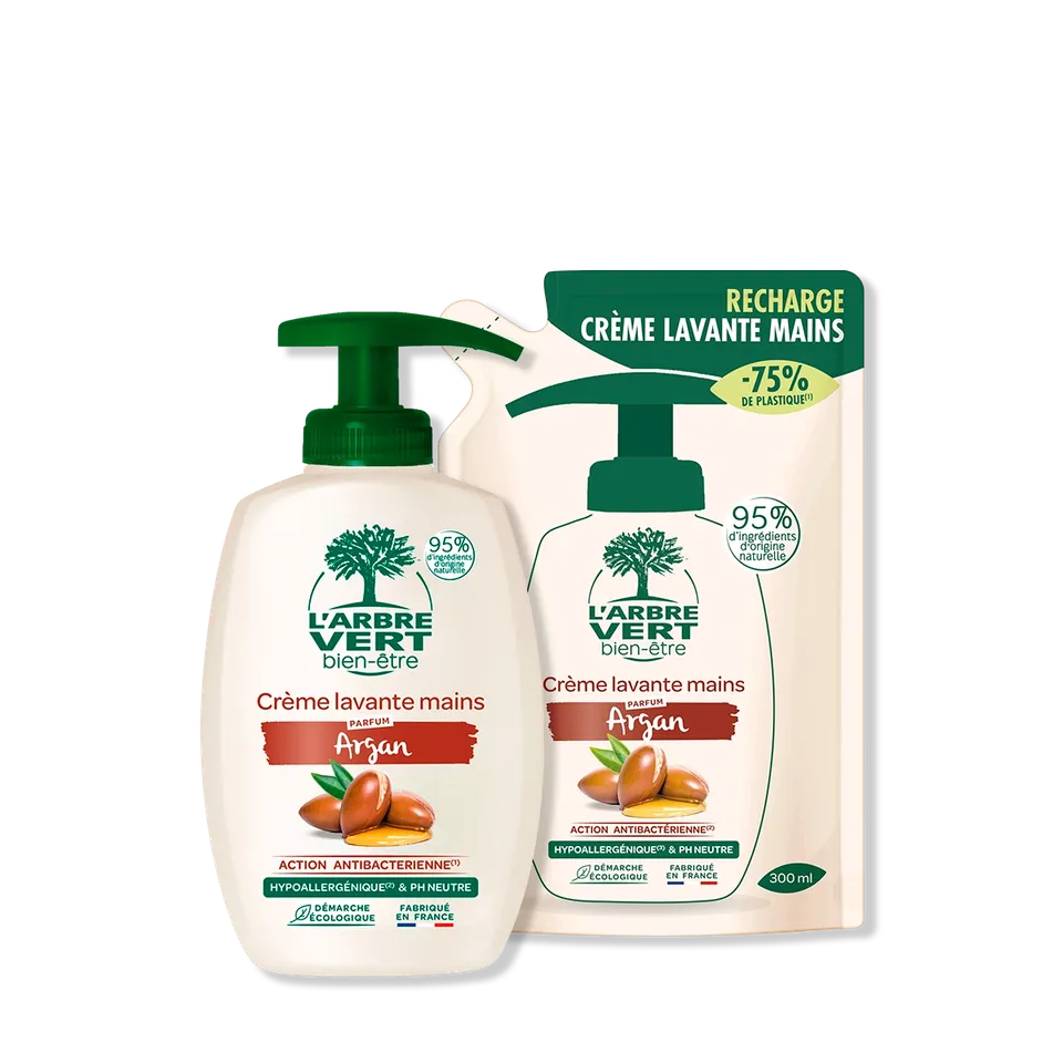 arbre-vert-pack-cr-me-lavante-mains-argan-2-x-300-ml image 1
