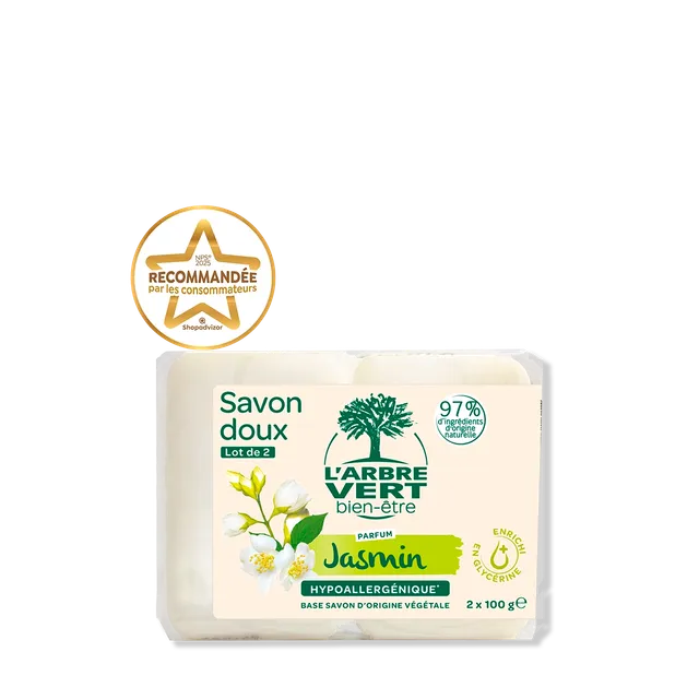 arbre-vert-hygi-ne-du-corps-savon-doux-jasmin-2-x-100-g image 1