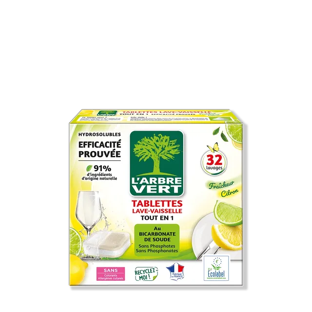 arbre-vert-tout-en-un-tablettes-lave-vaisselle-32-tablettes-d-graissant image 1