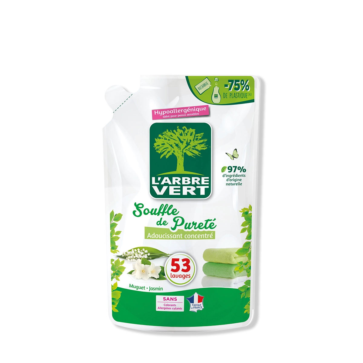 arbre-vert-recharge-adoucissant-souffle-de-puret-800-ml image 1