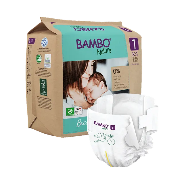 bambo-nature-diapers-couche-b-b-taille-1-2-4-kg-22-pcs image 1