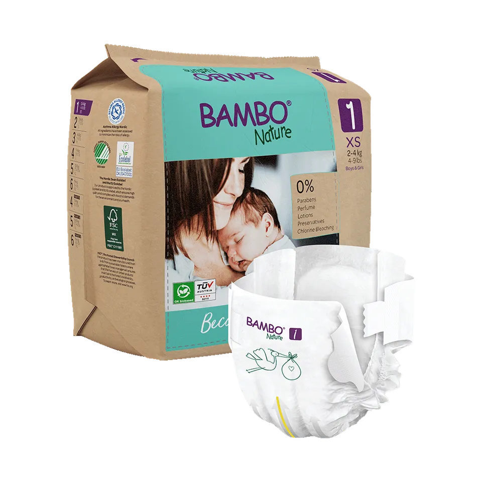 bambo-nature-diapers-couche-b-b-taille-1-2-4-kg-22-pcs image 1